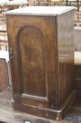 A Victorian bedside cupboard 74cm high, 42cm wide  Best Bid