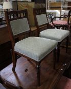 A pair of Edwardian mahogany and upholstered chairs Best Bid