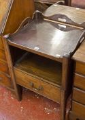 A George III mahogany commode/night table 54cm wide