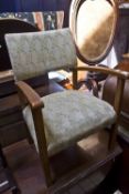 A Victorian nursing chair, Sutherland table, bedroom chair, valet stand, Singer sewing machine, a