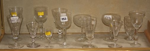 A small quantity of drinking glasses including ale, champagne, wine sherry etc. Best Bid