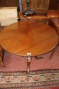 A 19th Century mahogany tilt top tripod table 71cm high, 85cm diameter