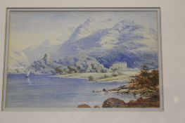 John Callow RWS (1822-1878) `Head of Ullswater Cumberland` Watercolour Initialled lower right 15 x