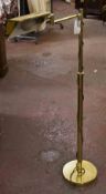 A Victorian japanned metal Purdomium and a gilt metal floor standing lamp (sold as parts)