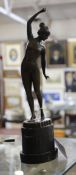 After Gustav Schmidt-Cassel, a bronze figure of a nude standing, late 20th century, 29cm high