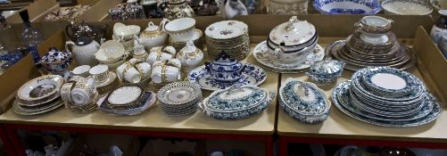 A quantity of mixed ceramic tablewares including Royal Worcester `Hyde Park` cups and saucers, a