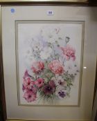 Marcus Akerman Pair of abstract botanical studies Watercolour Signed and dated ?93 in pencil 45 x