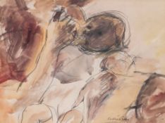 Manner of Ruskin Spear (1911-1990) Mother & Child watercolour over graphite on paper, bearing a