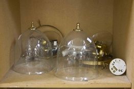 A pair of modern glass and gilt metal hall lanterns (sold as parts) Best Bid