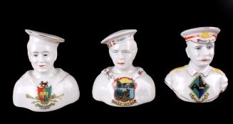 Bust of Sailor by Arcadian China (Coventry) 90mm high. Bust of Sailor HMS Dreadnought by Arcadian