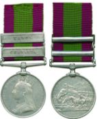 AFGHANISTAN MEDAL, 1878-1880, 2 clasps, Charasia, Kabul (58B/395 Pte. T. Murray. 72nd. Highrs);