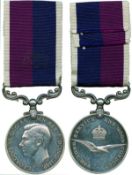 ROYAL AIR FORCE LONG SERVICE AND GOOD CONDUCT MEDAL, GVIR (Flt. Lt. L. L. Burch. R.A.F.); officially