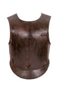 A Heavy German Cavalry Trooper`s Breastplate, 19th Century formed in one piece, with raised neck-