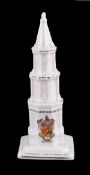 A Model of the Rushden War Memorial by Corona China (Rushden) 158mm high.