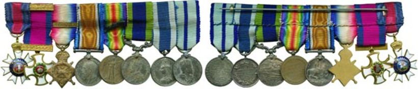 A Pleasing Miniature Medal Group of 8 attributed to Brigadier-General G N Cartwright, Royal