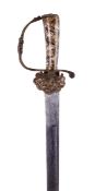 A German Hunting Sword Late 18th / Early 19th Century with a 62.5cm slightly curved blade double-