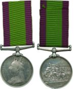 An Emotive Maiwand Casualty Medal, awarded to Private William James, 66th (Berkshire) Foot, killed