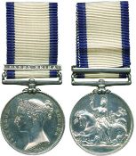 NAVAL GENERAL SERVICE MEDAL, 1793-1840, single clasp, Banda Neira (Henry Notley); officially