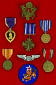 A Fine American WW2 Posthumous `Purple Heart` KIA Group of 5 awarded to Second Lieutenant Louis