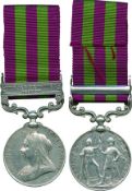 INDIA GENERAL SERVICE MEDAL, 1895-1902, single clasp, Punjab Frontier 1897-98 (1217 Pte. F. Ward.