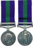 GENERAL SERVICE MEDAL, 1918-1962, single clasp, Iraq (59635 Pte. H. A. Beever. Manch. R.);