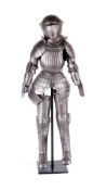 A Miniature `Maximilian` Full Armour In German Early 16th Century Style of steel construction,