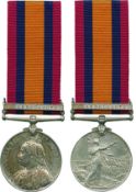 QUEEN`S SOUTH AFRICA MEDAL, 1899-1902, 3rd type reverse, single clasp, Elandslaagte (6410 Pte. W.