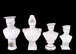 Bust of HRH Prince of Wales by Swan China (Born June 23rd 1894) 133mm. Bust of Lord Beatty by