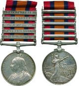 A Pleasing Boer War `Naval Brigade` QSA with 5 clasps awarded to Petty Officer Richard William