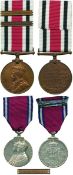 SPECIAL CONSTABULARY LONG SERVICE MEDAL, 1919, 3 clasps, The Great War 1914-18, Long Service 1929,