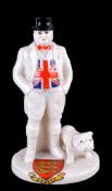 Rare Model of John Bull With Dog by Carlton China (Jersey) 122mm