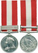 CANADA GENERAL SERVICE MEDAL, 1866-1870, single clasp, Fenian Raid 1866 (48. Cr: Sgt D. H.