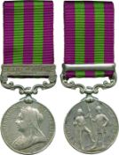 INDIA GENERAL SERVICE MEDAL, 1895-1902, single clasp, Relief of Chitral 1895 (3046 Sepoy Phuman