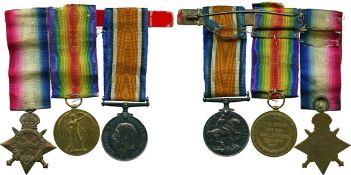 A Great War Royal Naval Trio to Leading Stoker F W Heale, Royal Navy, comprising: 1914-15 Star (SS.