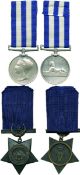 An Egypt and Sudan Campaign Pair awarded to Ordinary Seaman J Magner, Royal Navy, comprising: