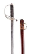 An 1821 Pattern Royal Artillery Officer`s Sword GRV of regulation specification, with etched blade