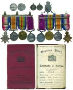 A Great War `1914` and Long Service Group of 4 awarded to Trooper John James Smith, 3rd Carabiniers,