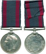 NORTH WEST CANADA MEDAL, 1885, no clasp (Pte. Matthew D. Davis.); officially engraved in upright