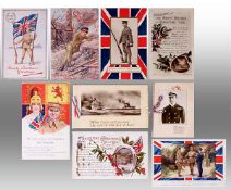 Great War Christmas Postcards - A Collection of Approximately One Hundred Cards xmas related,