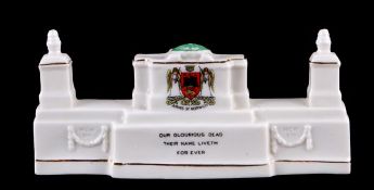 Rare Model of the Norwich War Memorial by Arcadian China (Norwich) 136mm wide.