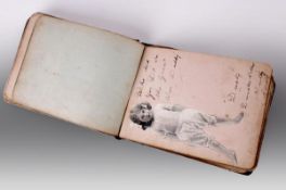 A Rare Great War `Red Cross` Autograph Album - `Red Cross Hospital No.2 Grand Seminaire Rue du