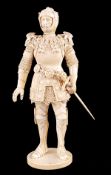 A Finely Carved Ivory Figure of an Armoured Clad Maximilian I (22 March 1459 - 12 January 1519) Holy