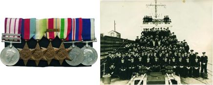 A Scarce WW2 & `Yangtze Incident` Group of 7 awarded to Regulating Petty Officer Russel George