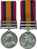 QUEEN`S SOUTH AFRICA MEDAL, 1899-1902, 3rd type reverse, 2 clasps, Defence of Kimberley,