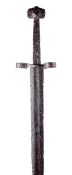 A Hungarian Hand-And-A-Half Sword 15th Century in excavated condition, with a 100cm broad double-