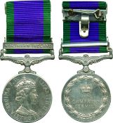 GENERAL SERVICE MEDAL, 1962-2007, single clasp, Northern Ireland (24759970 Pte M A Mc Curry QLR);