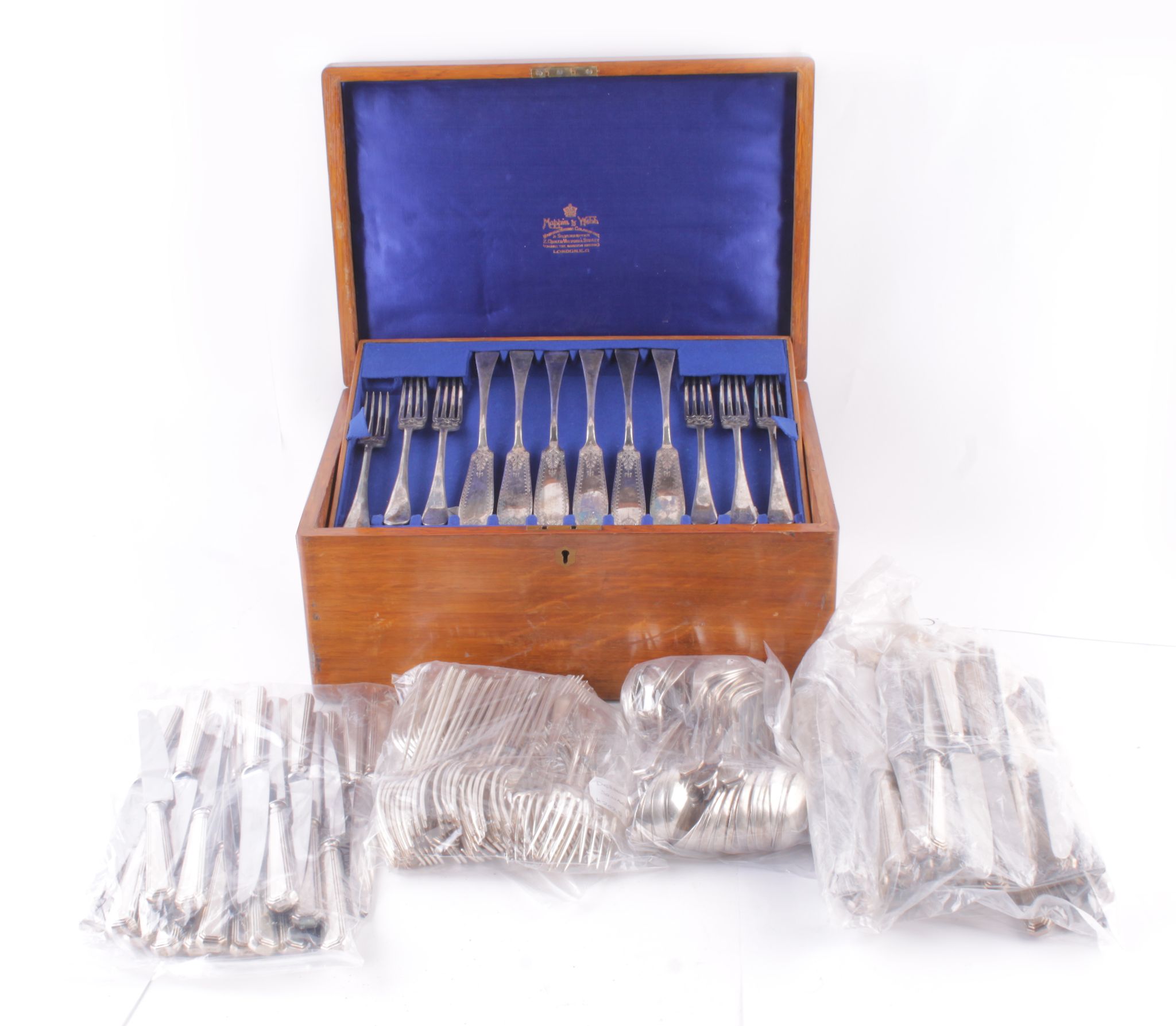 An extensive collection of table flatware and cutlery An extensive collection of table flatware