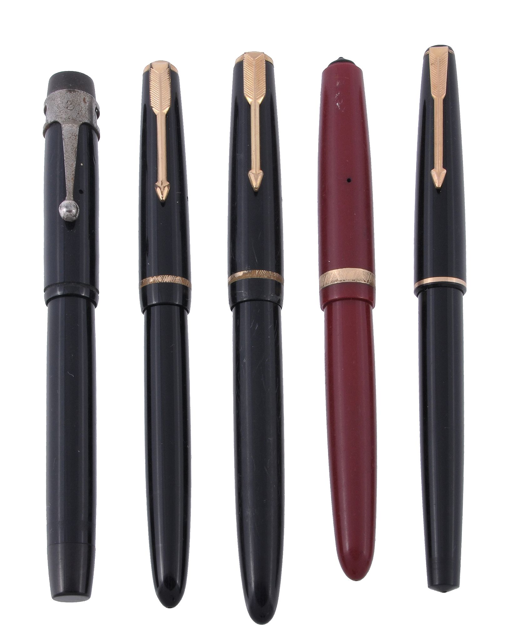 Parker, Duofold, Junior, a black resin fountain pen Parker, Duofold, Junior, a black resin