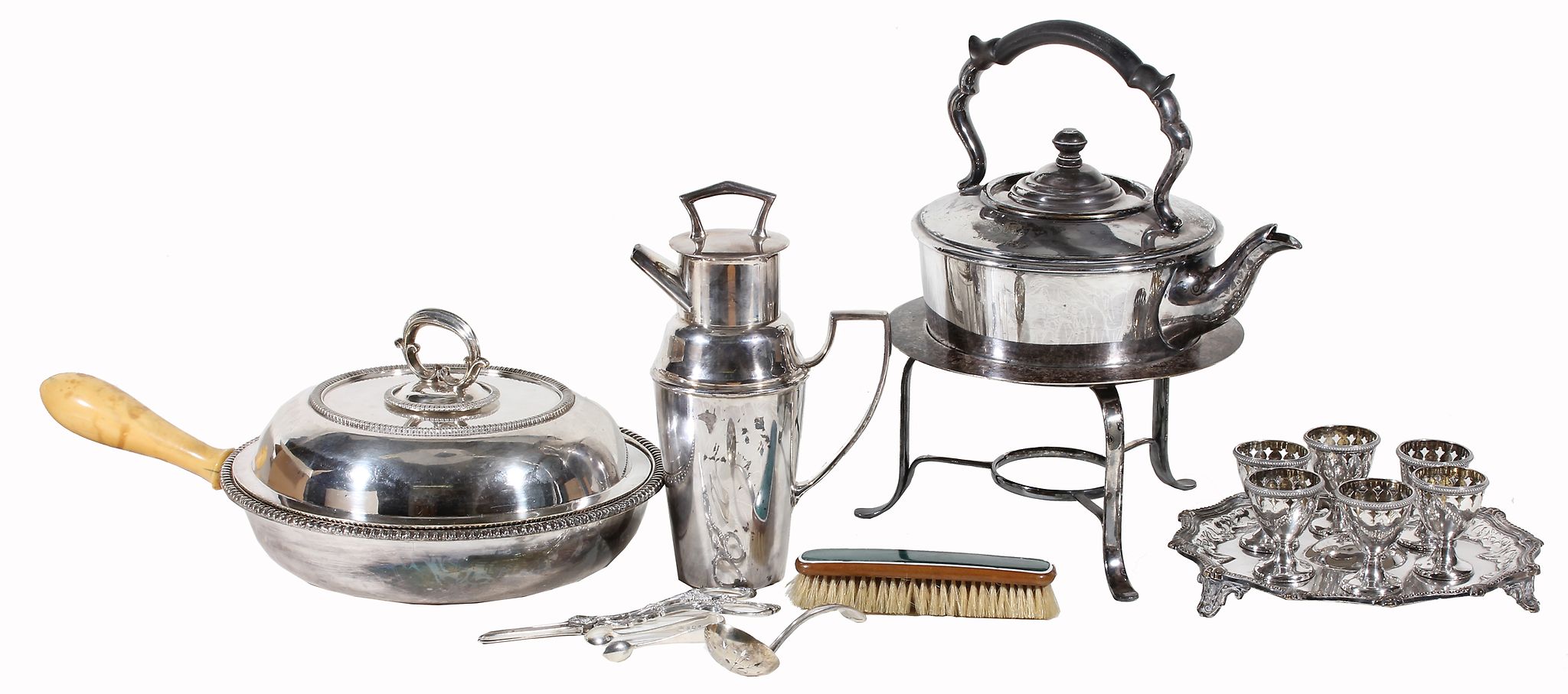 A small collection of electro-plated wares, including A small collection of electro-plated wares,