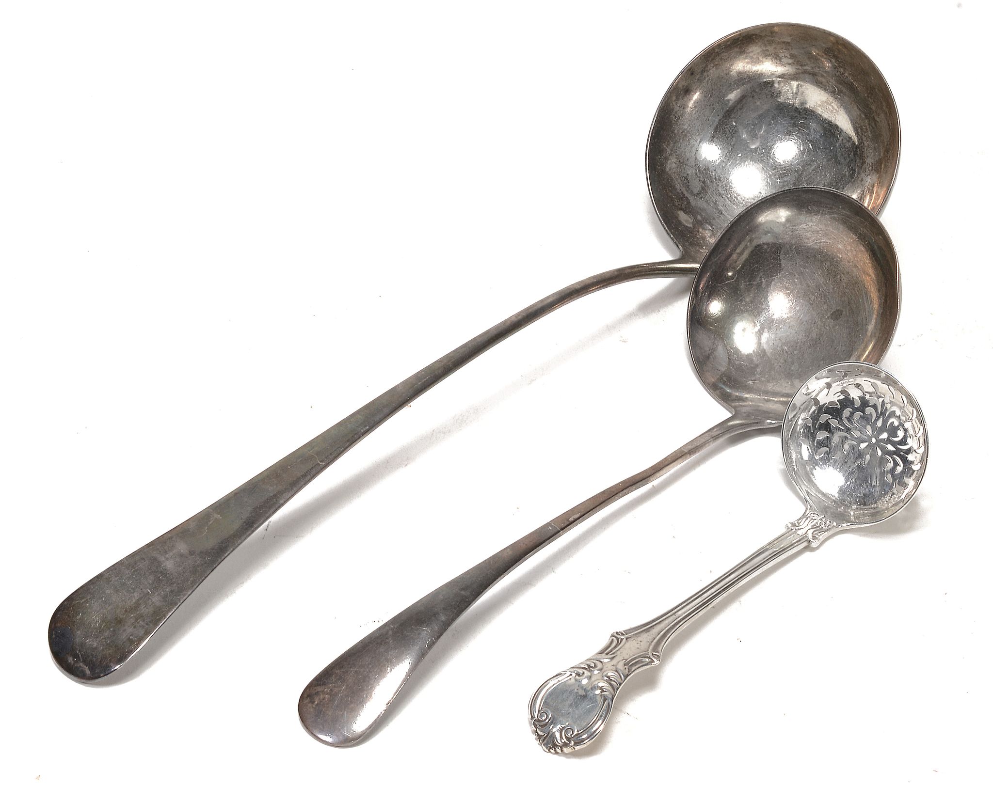 A George III silver Old English pattern soup ladle by Richard Crossley A George III silver Old